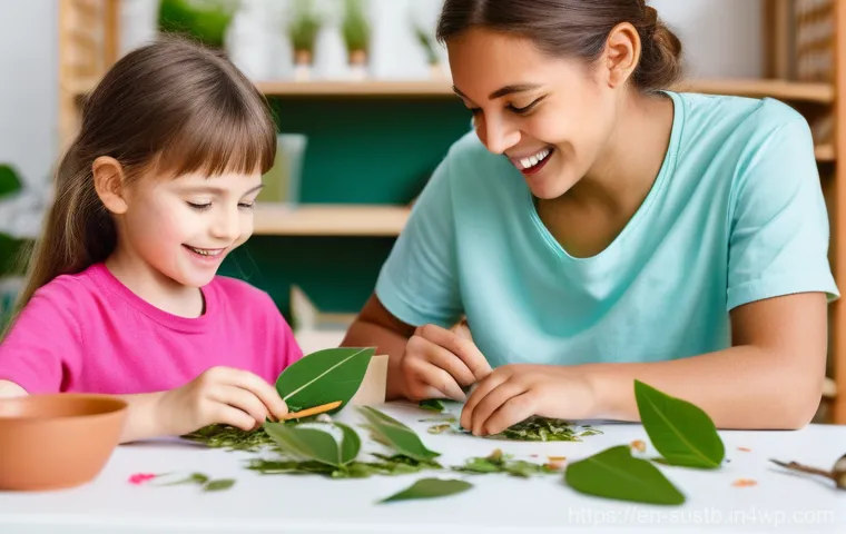 어린이와 함께하는 식물 재배 프로젝트 - A heartwarming image of a boy, about 9 years old, fully clothed in a t-shirt and jeans, standing pro...